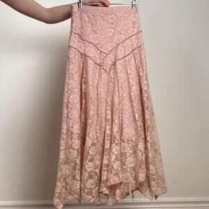 Pink Lace Skirt